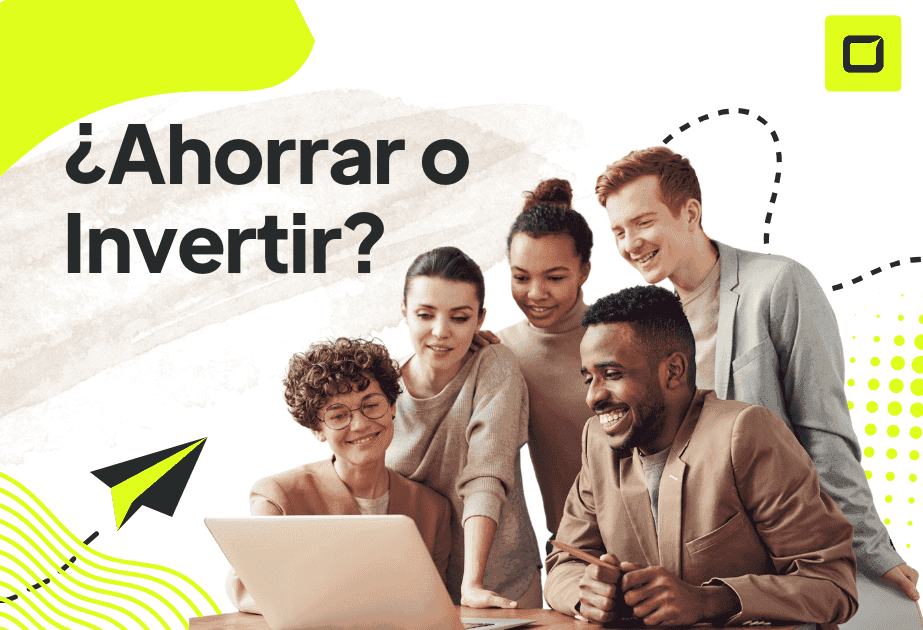 grupo de amigos pensado que hacer con su dinero, si invertir o ahorrarlo
