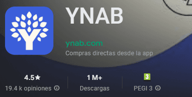 APP YNAB para gestión del presupuesto personal