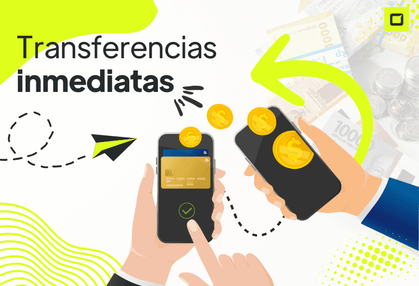 personas realizando una transferencia inmediata con el móvil
