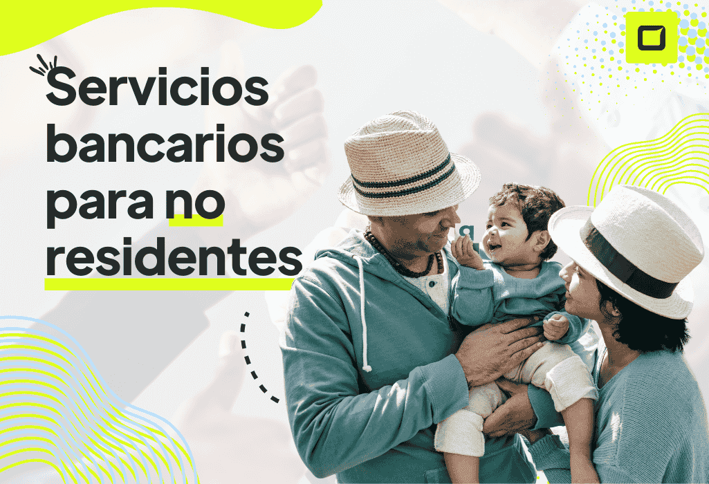 familia feliz porque pueden abrir su cuenta bancaria en el extranjero