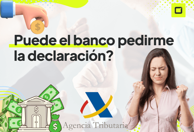 Chica pensando si puede el banco pedirte la declaración de la renta