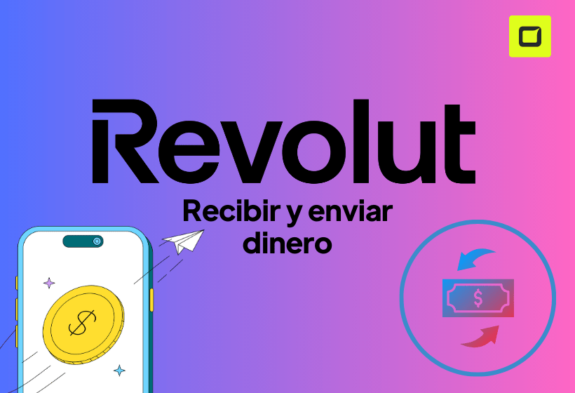 logo de revolut y como enviar y recibir dinero al momento de forma segura