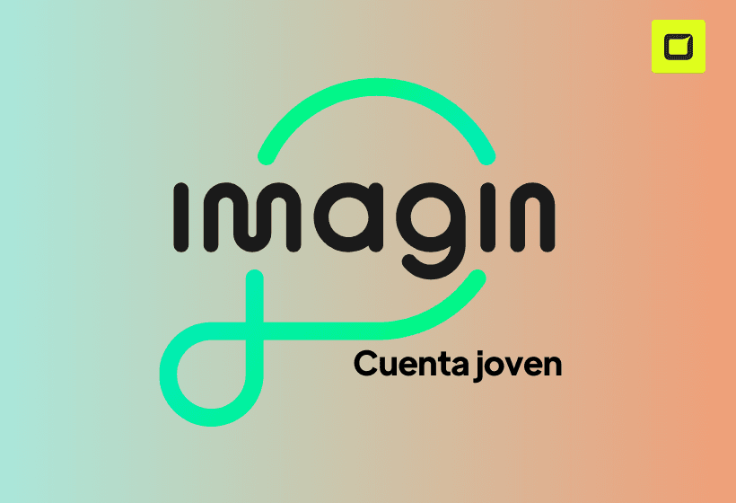 logo de imagin con fondo de colores