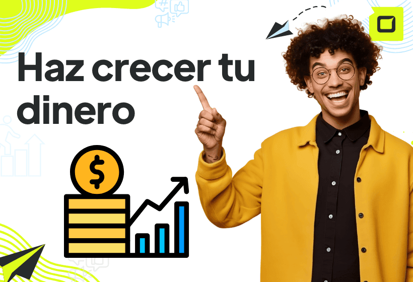 chico feliz porque aprendi a hacer crecer su dinero en el banco