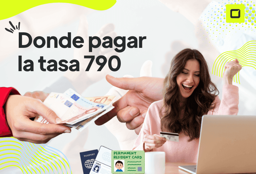 chica feliz porque ya sabe donde puede pagar su tasa migratoria 790