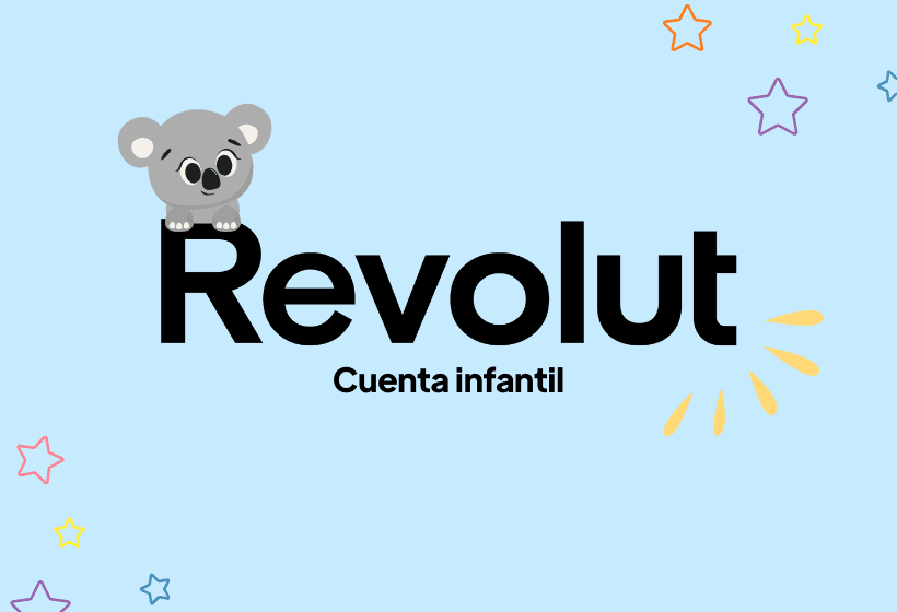 cuenta revolut infantil logo con sus letras en color negro