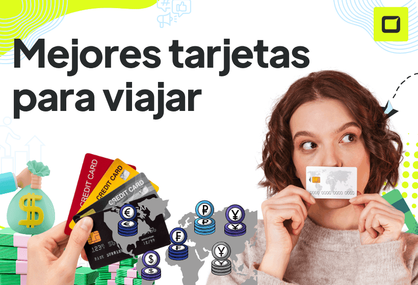 mujer con su tarjeta lista para viajar al extranjero
