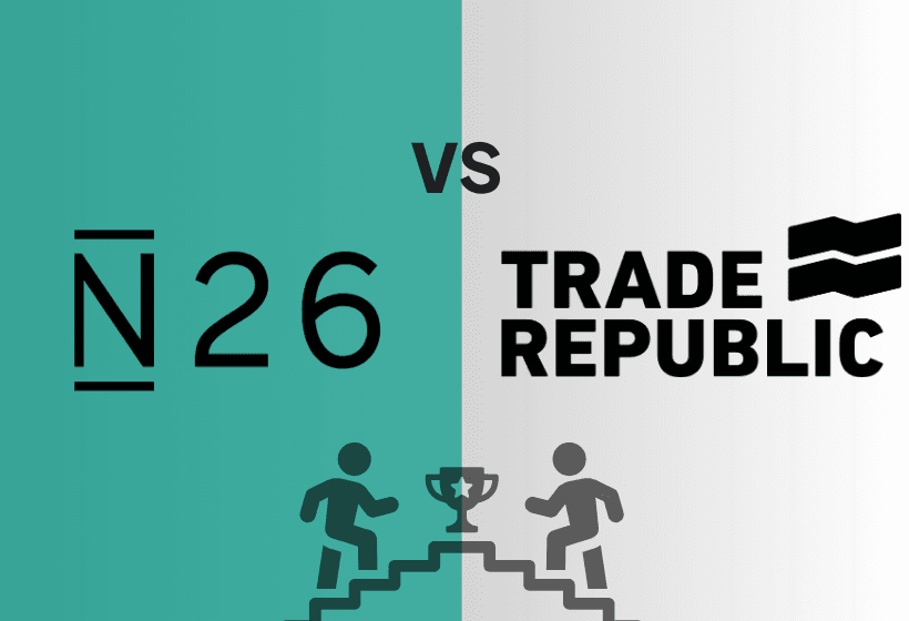 n26 o trade republic con sus logos disputandose el mejor puesto para los usuarios