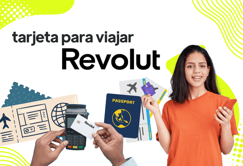 chica con una tarjeta revolut para viajar y pagando en el exterior