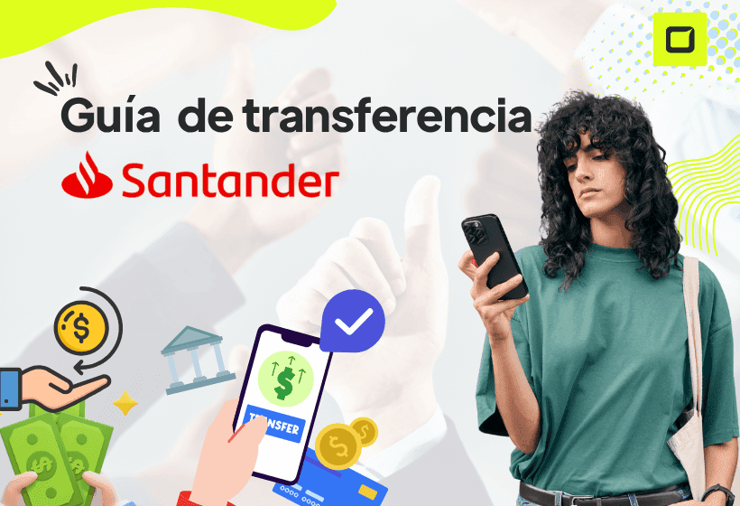chica haciendo una transferencia en santander, aprendiendo como hacerla cuales son sus limites y mas