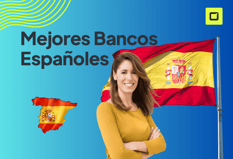 Chica española mostrando los mejores bancos españoles