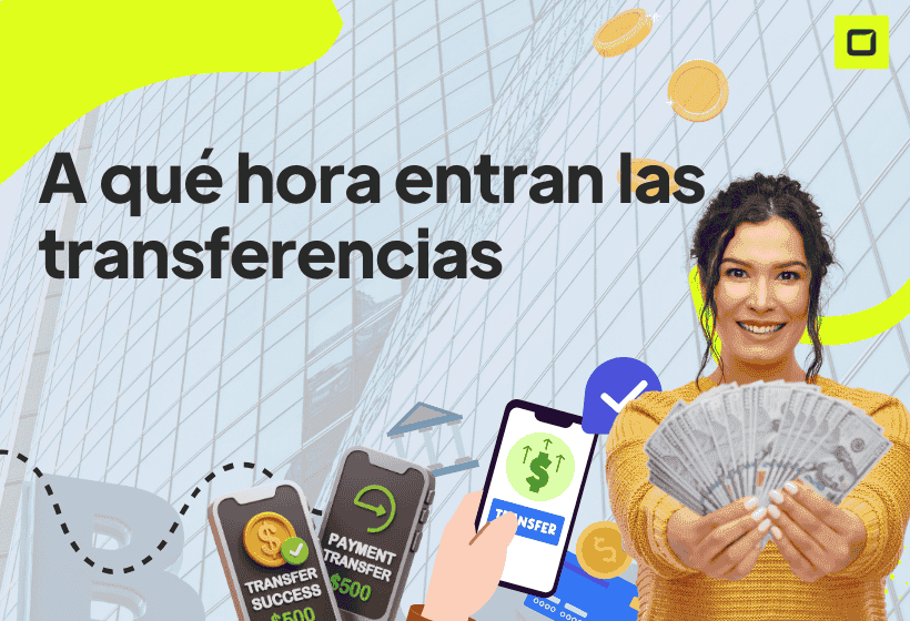 Chica con dinero en la mano mostrando que ya le llego su trasferencia bancaria porque sabia los horarios de llegada