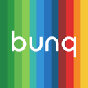 logo bunq con fondo de colores