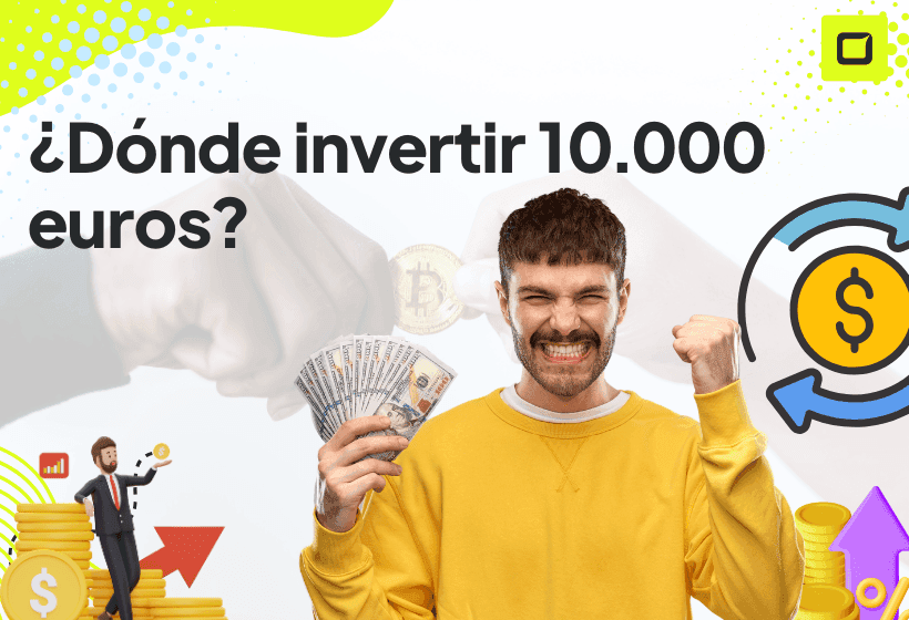 chico con 10000 euros en la mano preguntadose donde puede invertirlos