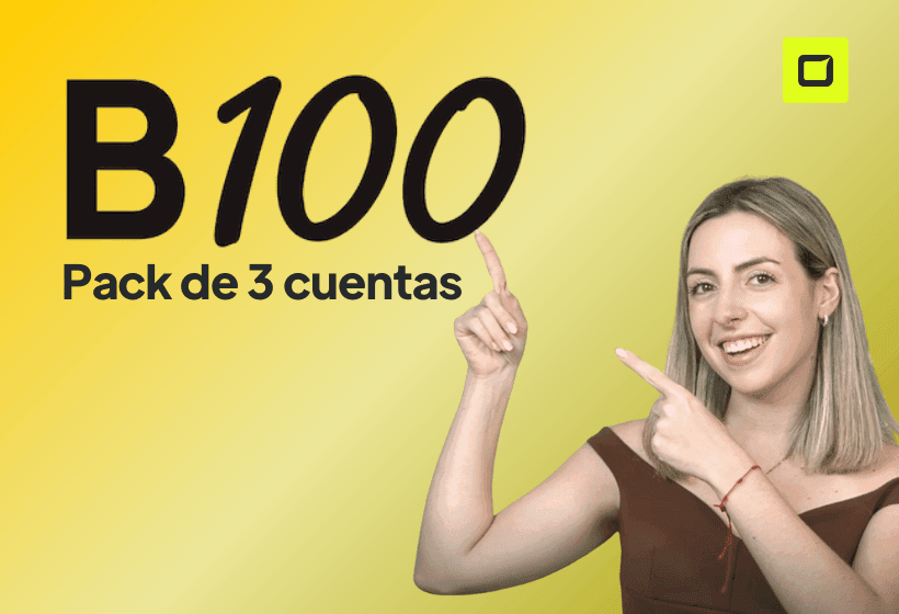 Ana Patricia de abreu explicando que es el pack b100 de tres cuentas