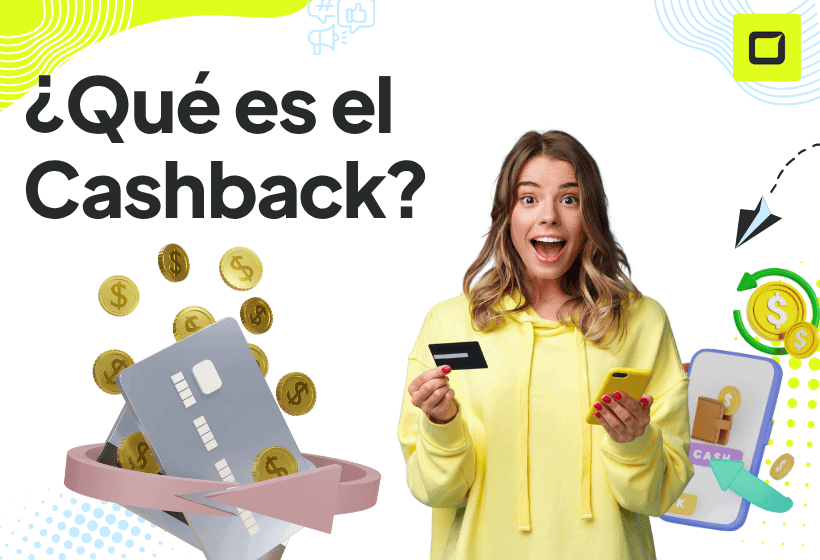 chica con dos tarjetas en la mano usando y aprendiendo que es el cashback