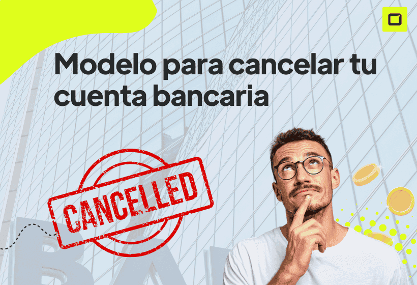 chico pensando como usar el modelo de cancelación de cuenta bancaria
