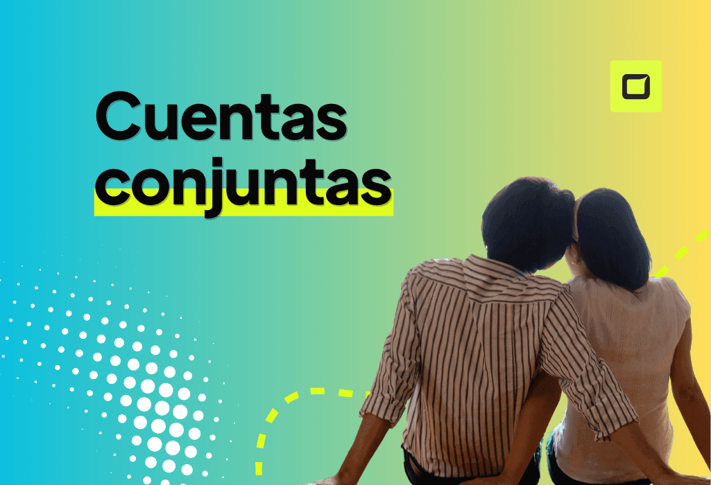 pareja pensando en cuentas conjuntas fondo verde