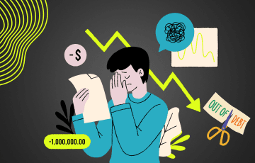 persona revisando su situación de deuda