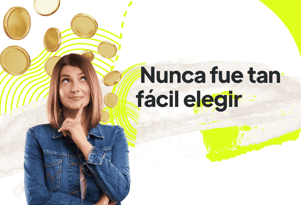 Chica pensando que eligió la mejor cuenta de ahorro