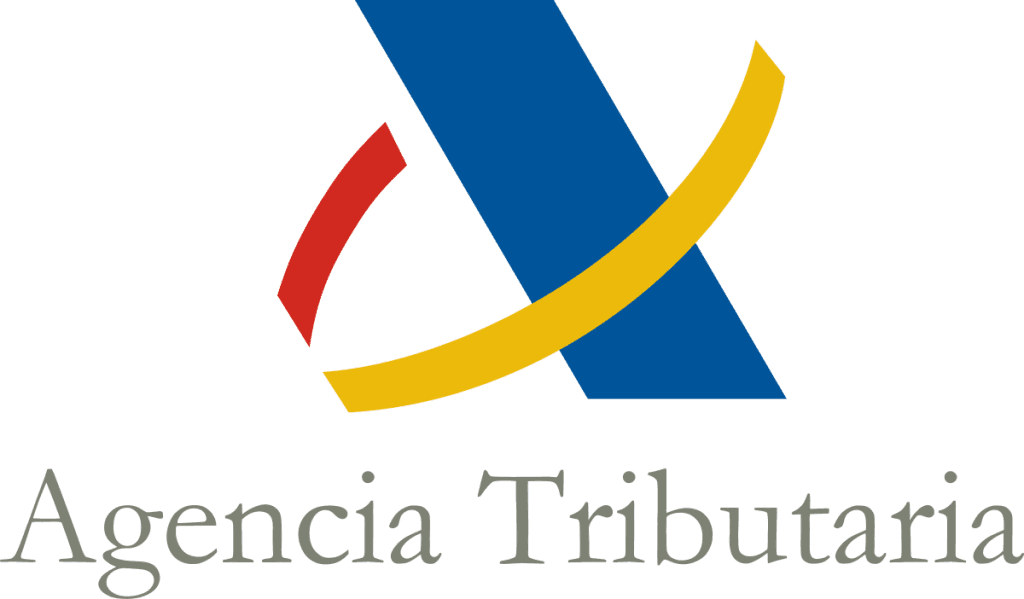 logo de hacienda o agencia trivutarua, con letras gris y fondo trasparente