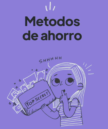 chica ocultando los mejores metodos d e ahorro