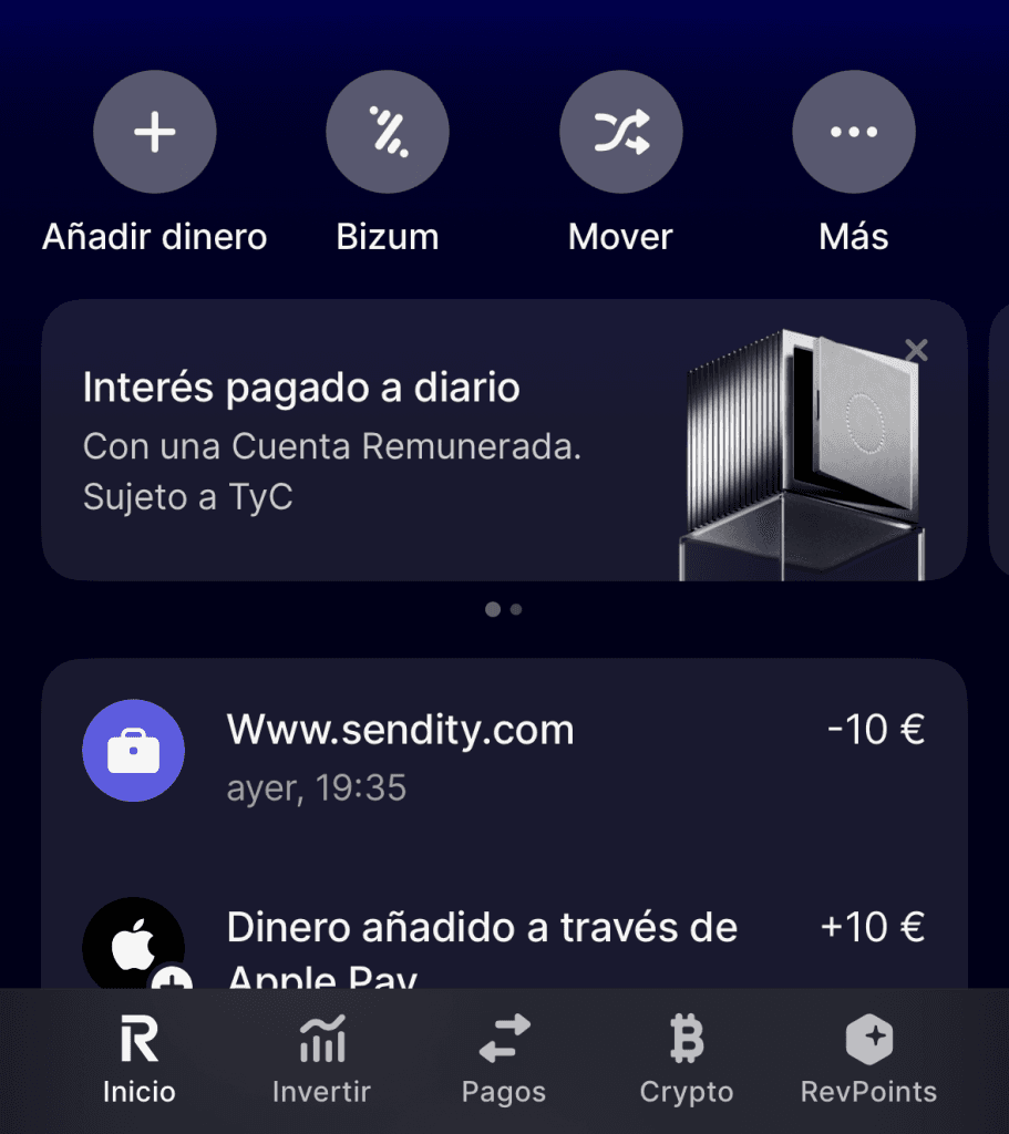 pasos para devolver dinero en revolut