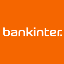 logo de bankinter, con fondo naranja y letras blancas