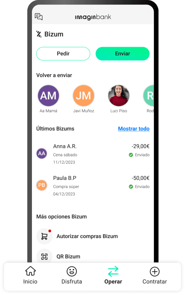 cuenta imagin captura de como se ve la aplicación por dentro