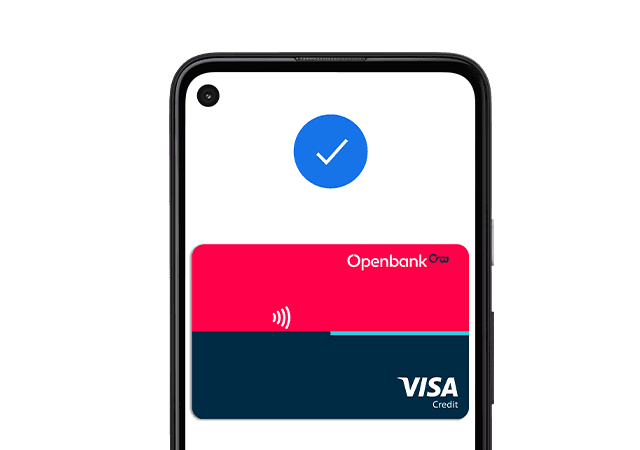 telefono con imagen de la tarjeta de openbank