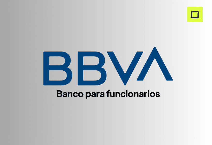 logo del Banco BBVA como banco para funcionarios con fondo color gris