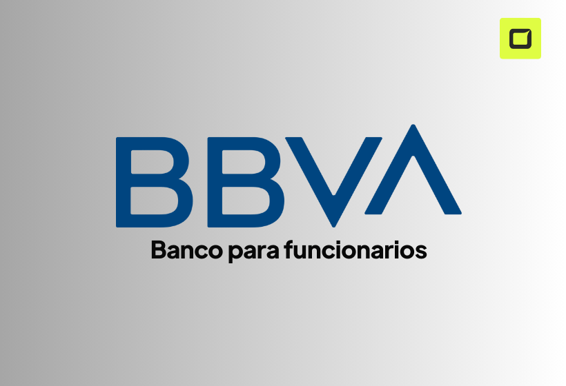 logo del Banco BBVA como banco para funcionarios con fondo color gris