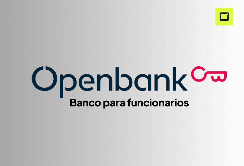 logo del Banco openbank como banco para funcionarios con fondo color gris