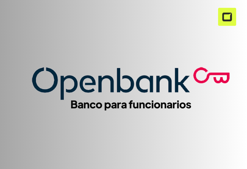 logo del Banco openbank como banco para funcionarios con fondo color gris