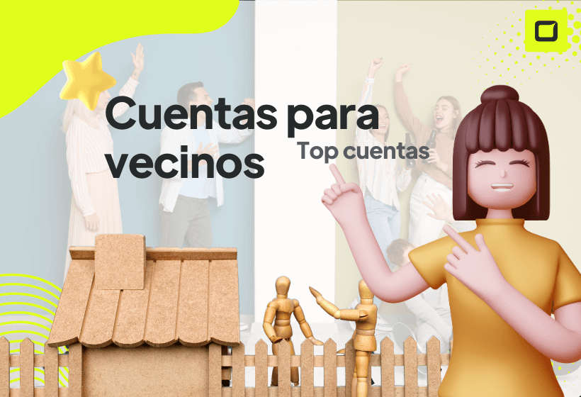 chica contenta porque encontro la cuenta para su comunidad de vecinos