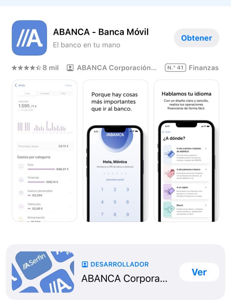 descarga de la app de abanca