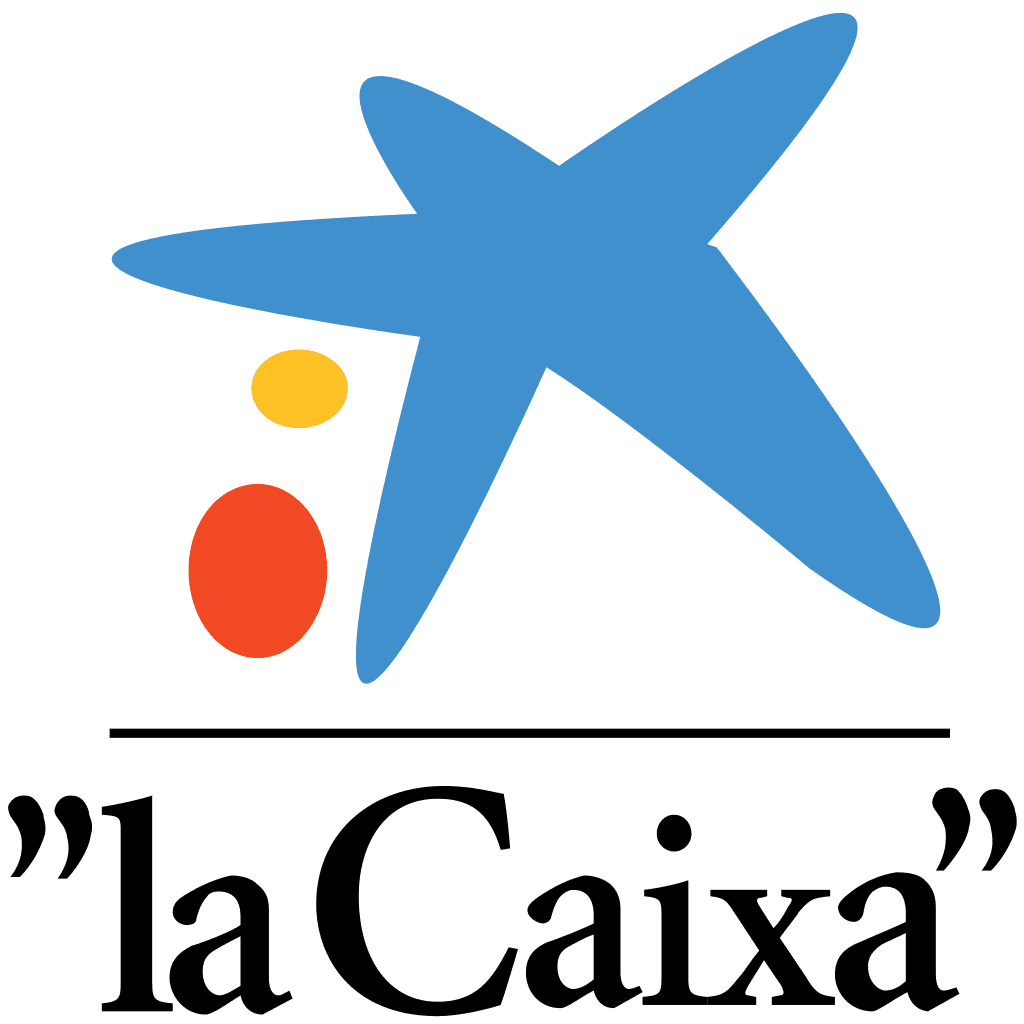 logo de CaixaBank con letras y estrella de color azunk