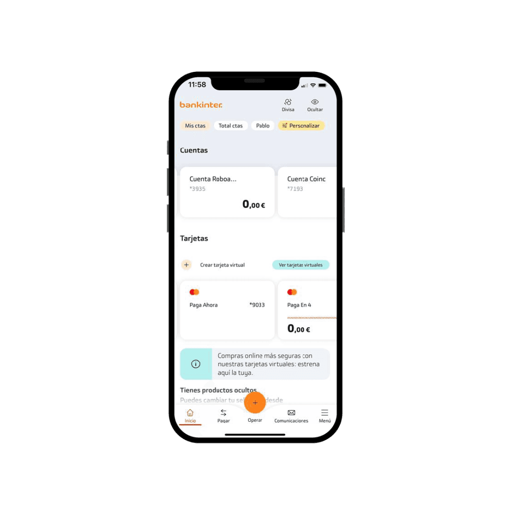 un telefono de bankinter cuenta remunerada que muestra las opiniones de los usuarios segun la aplicación y rentabilidad