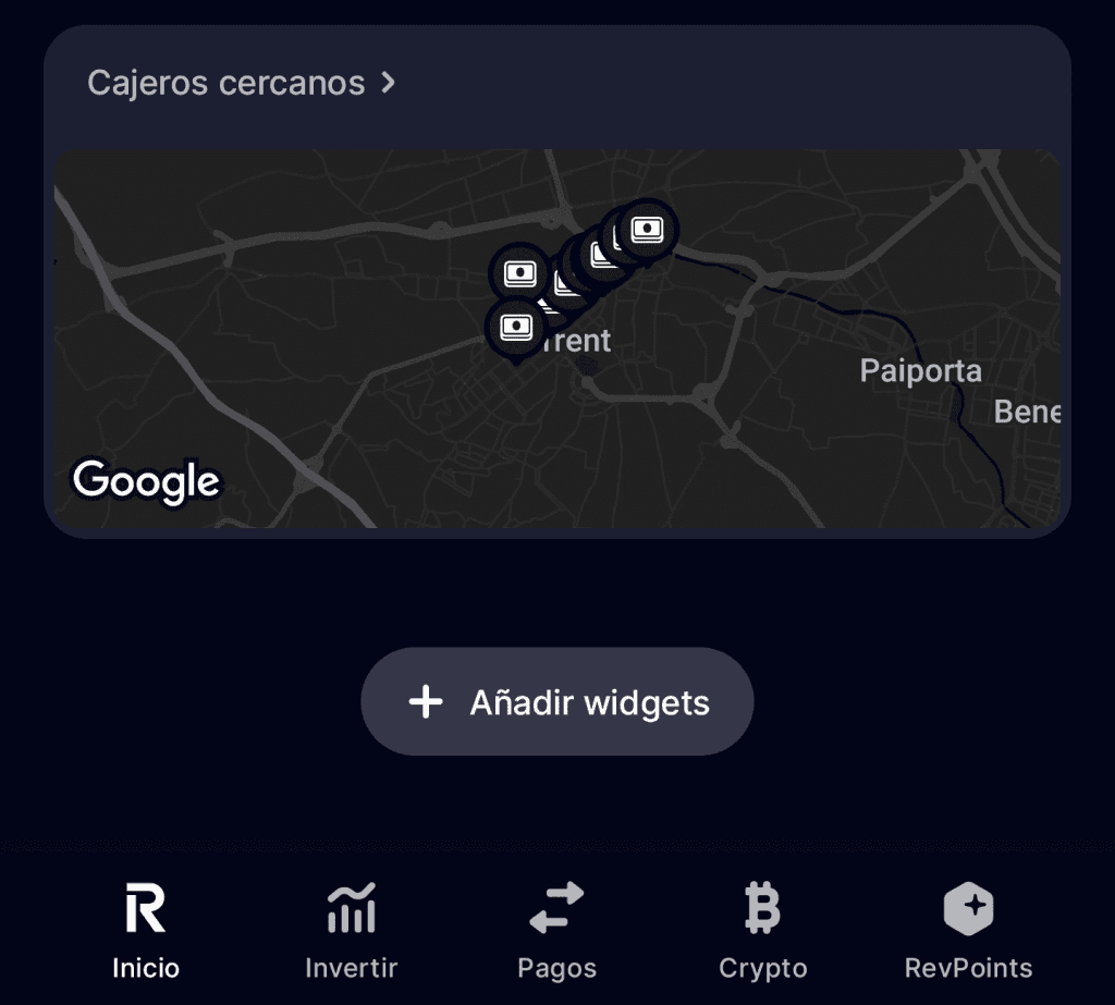 como encontrar cajeros para sacar dinero revolut paso 1