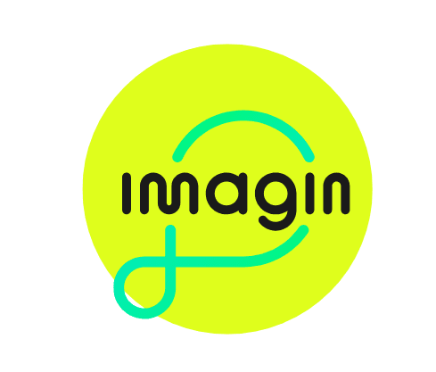 logo de banco imagin con letras negras y fondo amarillo