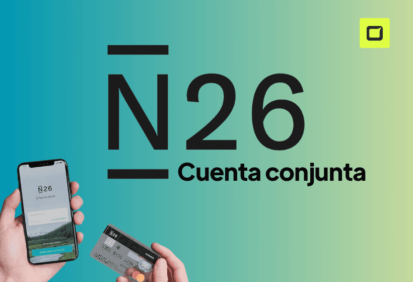cuenta conjunta n26 con su logo en letras negras y fondo de color verde