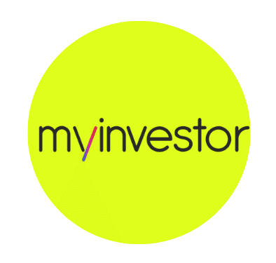 logo de myinvestor con fondo amarillo y letras negras
