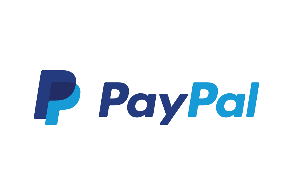 logo paypal con letras azul oscuro y azul claro
