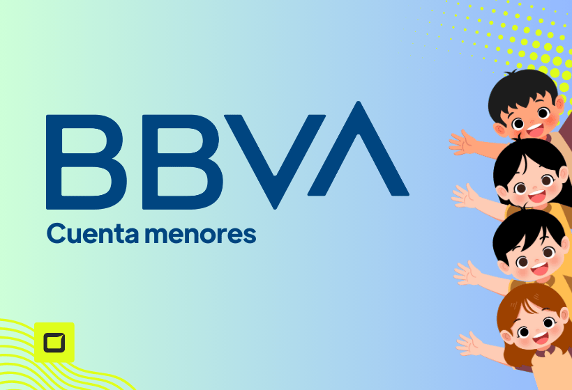 logo de la cuenta de menores de bbva, con unos niños investigando
