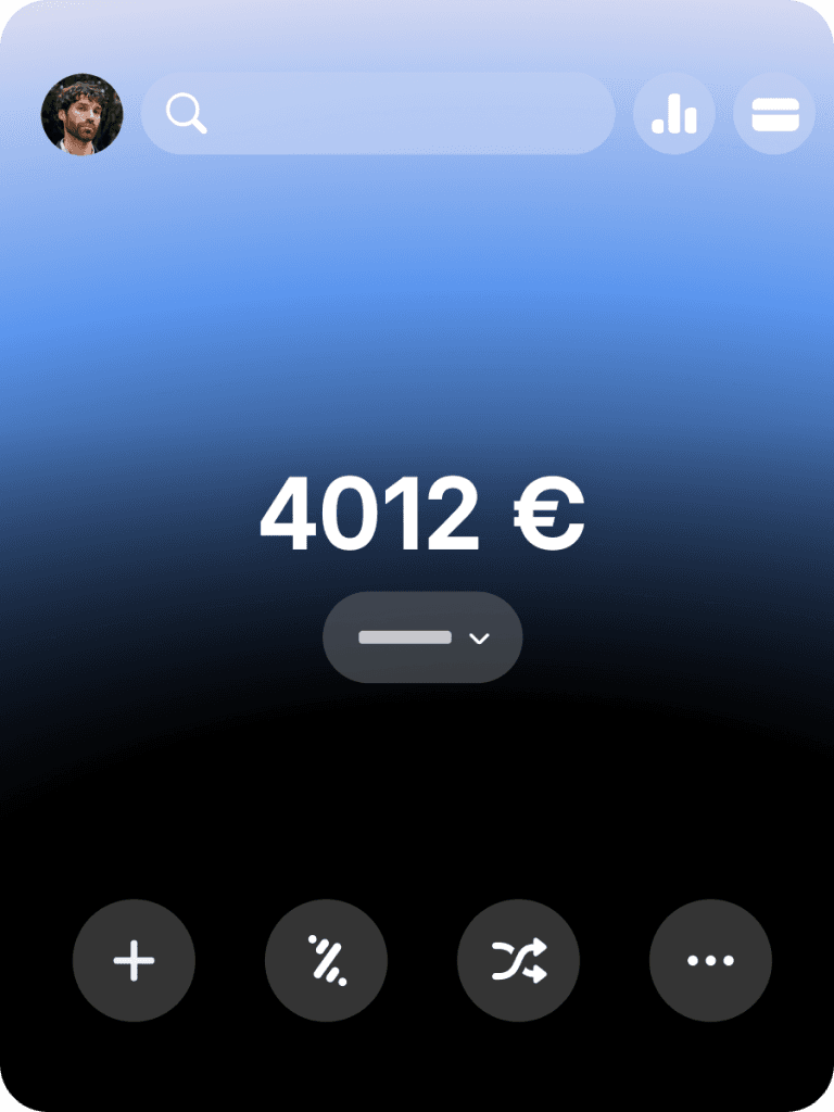 pantalla de inicio de revolut bizum
