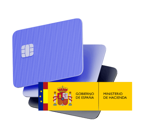 Icono de pagos con tarjeta a hacienda