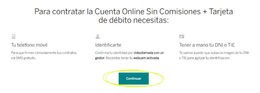 pantallazo como abrir cuenta bbva