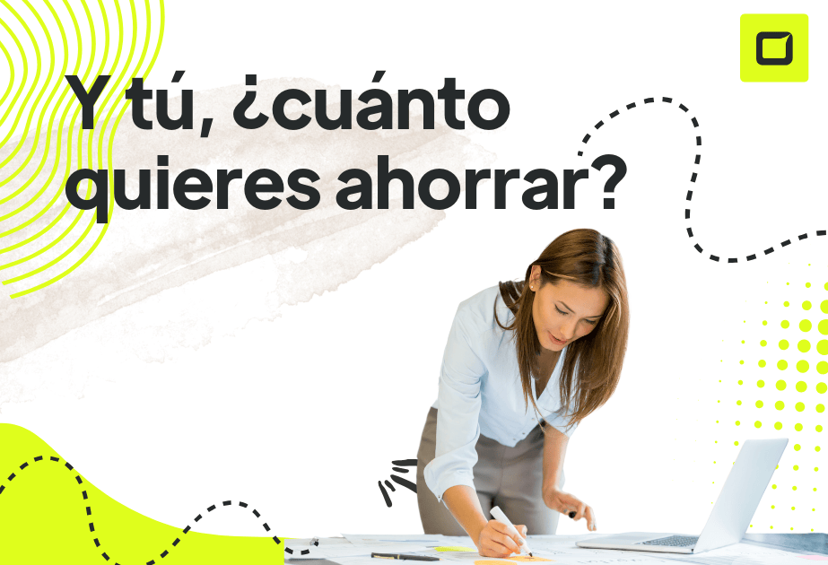 chica organizando su plantilla de ahorro mensual par lograr sus metas