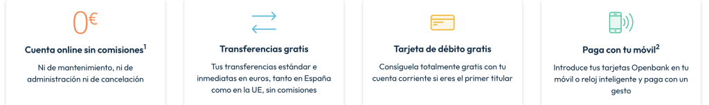 Condiciones de la cuenta ahorro de openbank