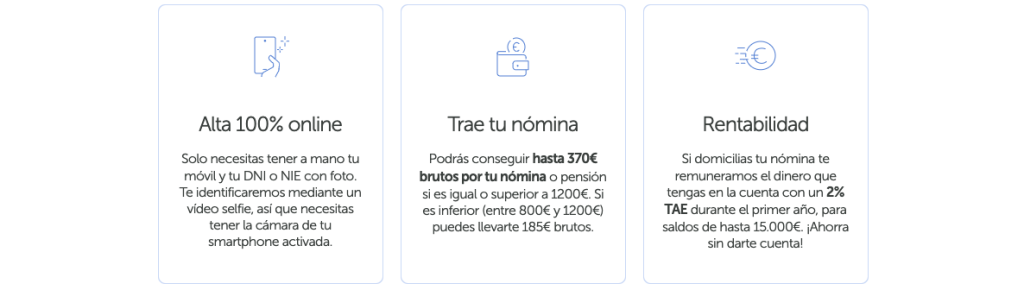 beneficios ofertas de la cuenta nomina de Abanca